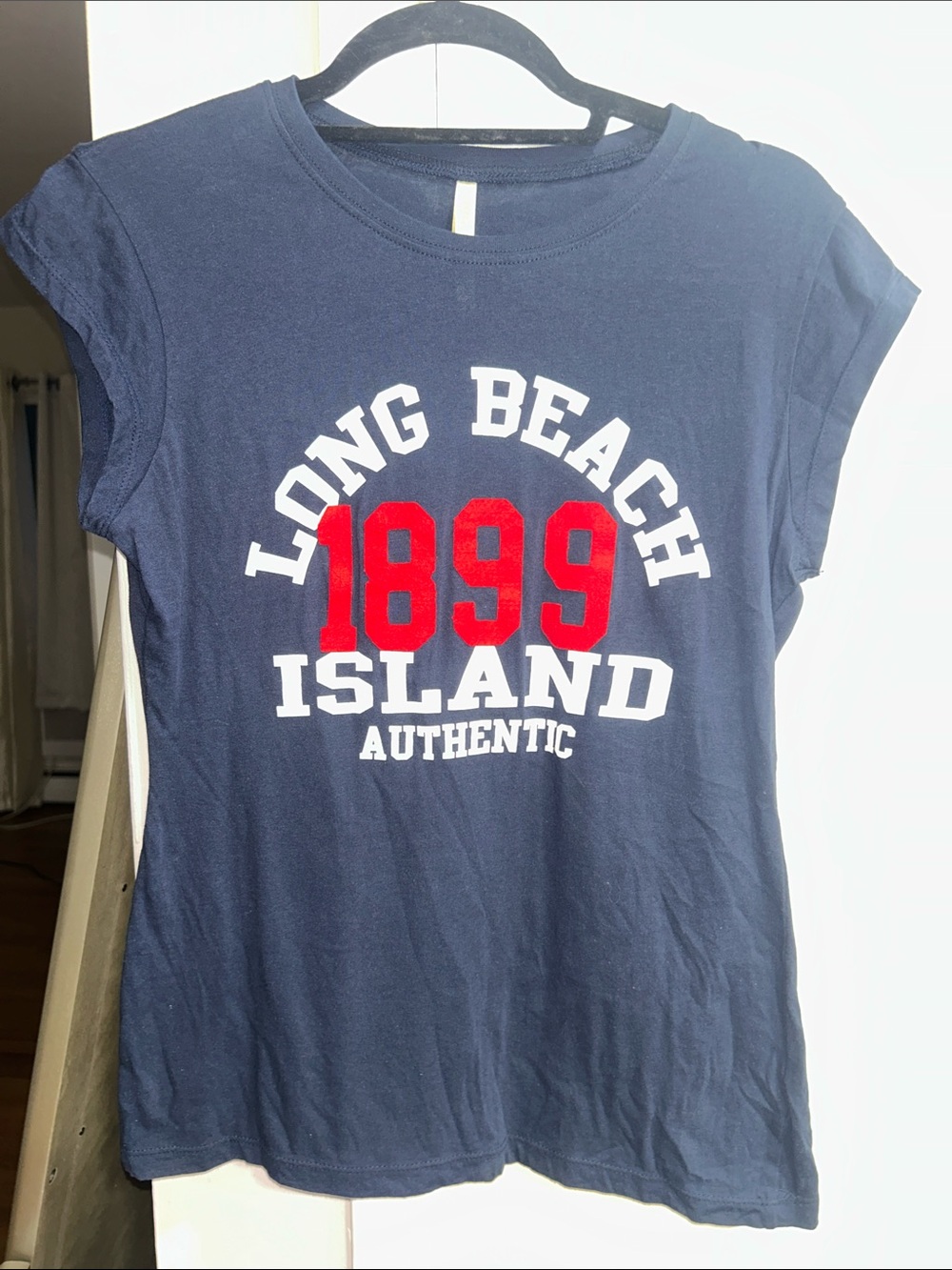 Exist Vintage Long Beach Island Authentic 1899 Navy Graphic Tee Large